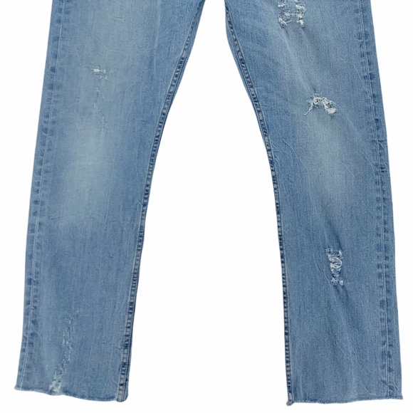 Levi’s 513 Slim Straight Distressed Light Wash Jeans - Picture 5 of 16